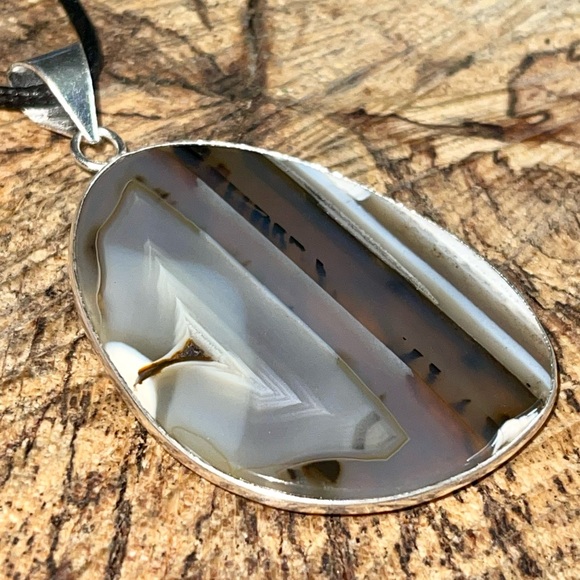 Montana Fire Agate Pendant 2 7/8” - Picture 1 of 8